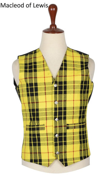 Men's Traditional 5 Button Scottish Plaid Vest