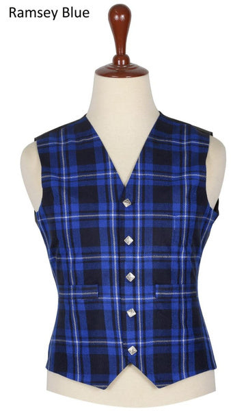 Men's Traditional 5 Button Scottish Plaid Vest