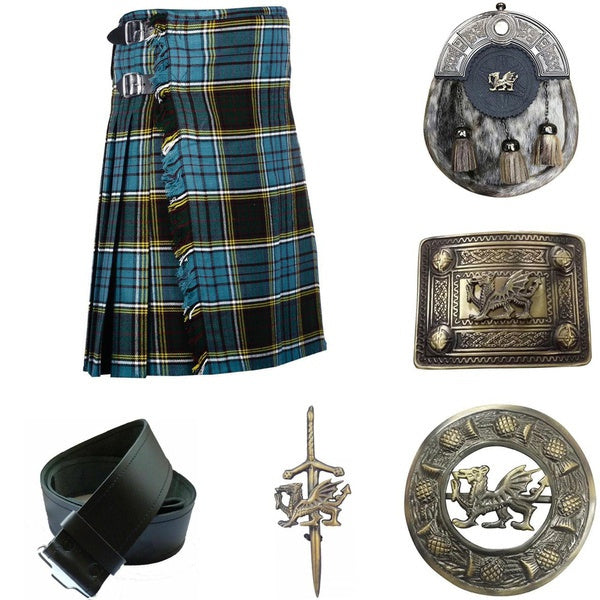 Men's Anderson Tartan Kilt Set Deal  For Men