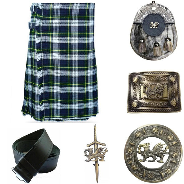 Men's Dress Gorden Tartan Kilt Set For Men