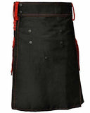 Black Deluxe Men's Utility Kilt Scottish Fashion Utility Kilts For Men