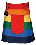 New Pride Utility Kilt Scottish Rainbow Hybrid Kilts / Fashion kilt for men - Fashions Garb