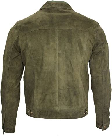  Real Blue Leather Fashion Jacket