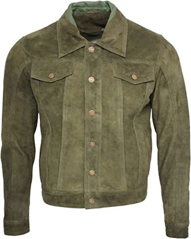  Real Blue Leather Fashion Jacket