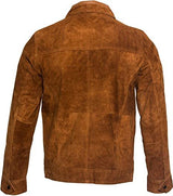 Men's Safari Tan Suede Leather Retro Jacket