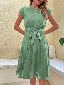  Pleated Midi Dress