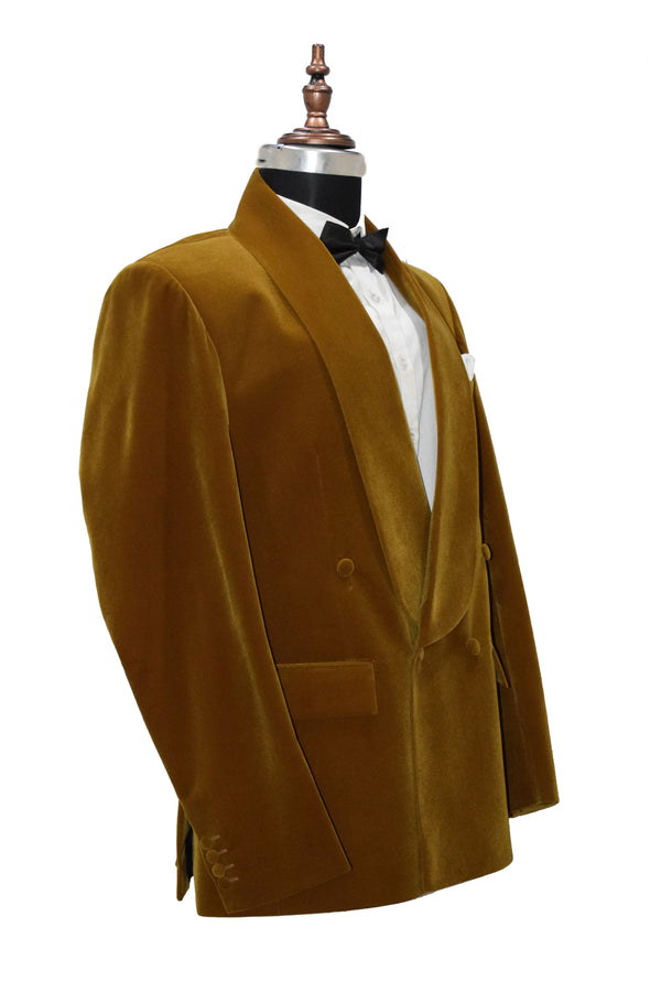 Men Golden Smoking Jacket Designer Dinner Party Wear jacket