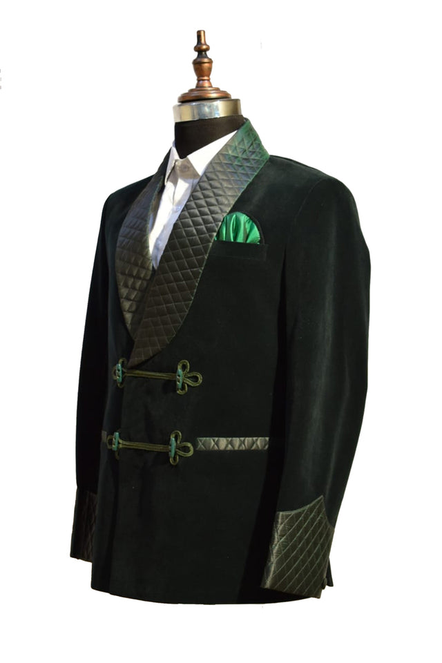 Men's Green Smoking Jacket Elegant Stylish Party Wear coat