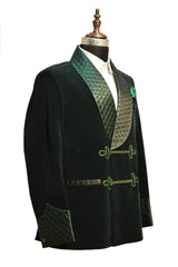 Men's Green Smoking Jacket Elegant Stylish Party Wear coat