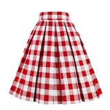  High Waist Cotton Vintage Skirts
