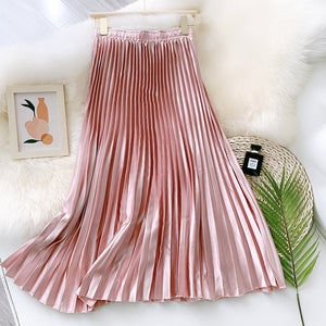 High Waist Pleated Skirt 