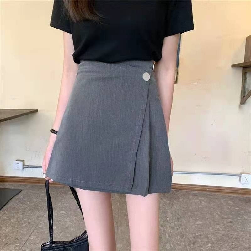 Mini Skirts Women  Leisure Pleated High Waist Skirt