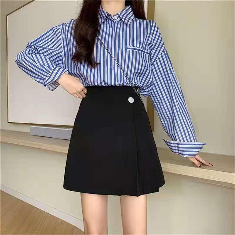 Mini Skirts Women  Leisure Pleated High Waist Skirt