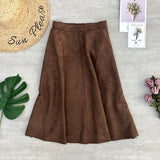  Flare Fashion High Waist Midi Skirt