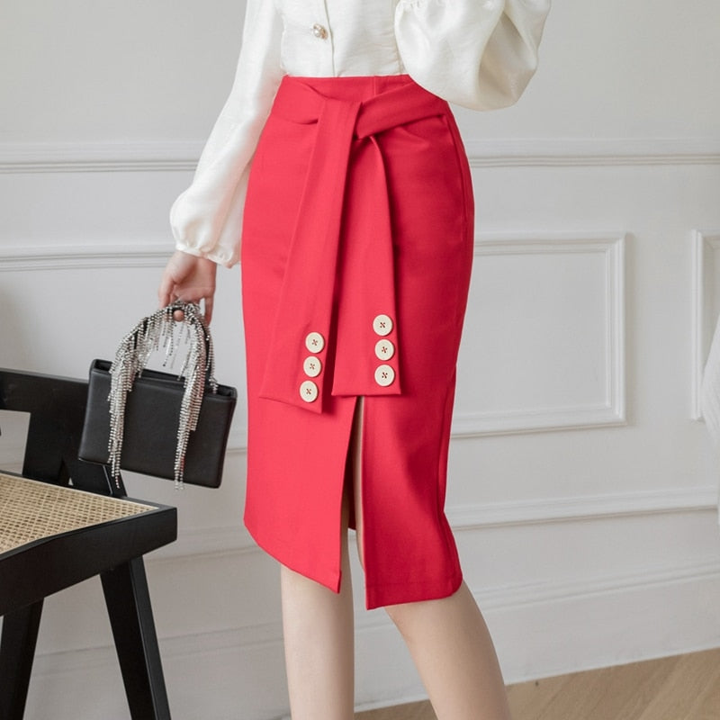 Pencil Skirts Women Fashion Clothing High Waist Skirt