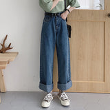  Casual High Waist Loose Women Denim Jeans