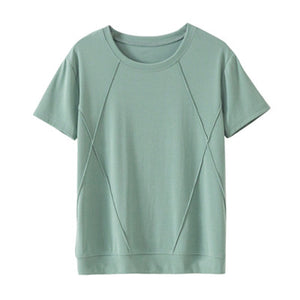 Cotton T Shirts Summer Female Women Tops T-Shirt