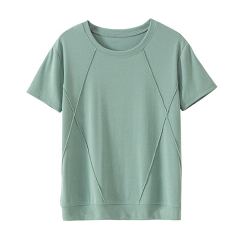 Cotton T Shirts Summer Female Women Tops T-Shirt