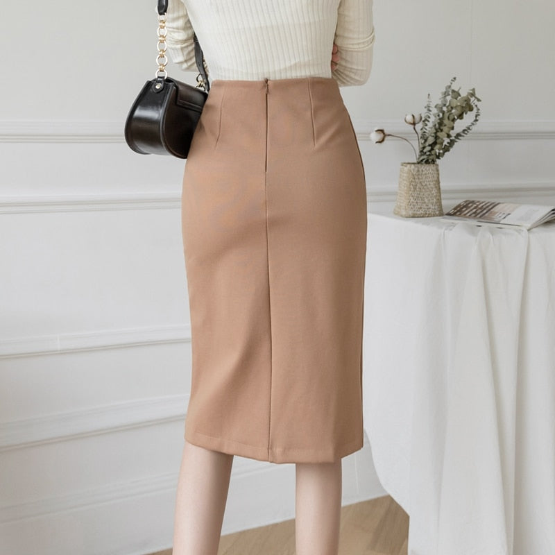 Pencil Skirts Women Fashion Clothing High Waist Skirt