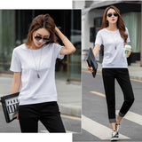 Cotton T Shirts Summer Female Women Tops T-Shirt