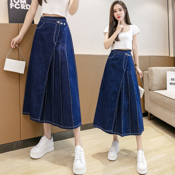  Irregular Jean Skirts