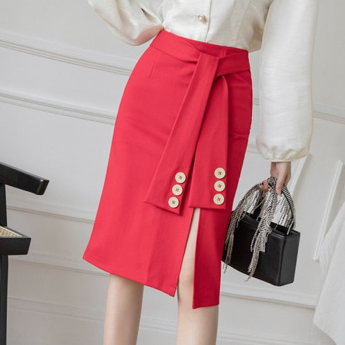 Pencil Skirts Women Fashion Clothing High Waist Skirt