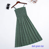 Summer Strapless Pleated Women Chiffon Dresses Female High Waist