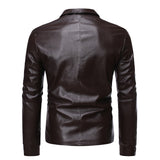  Autumn Spring Men Leather Coat Jacket Men clothes Motorcycle Jacket