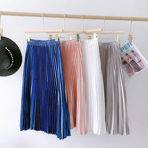 High Waist Pleated Skirt 