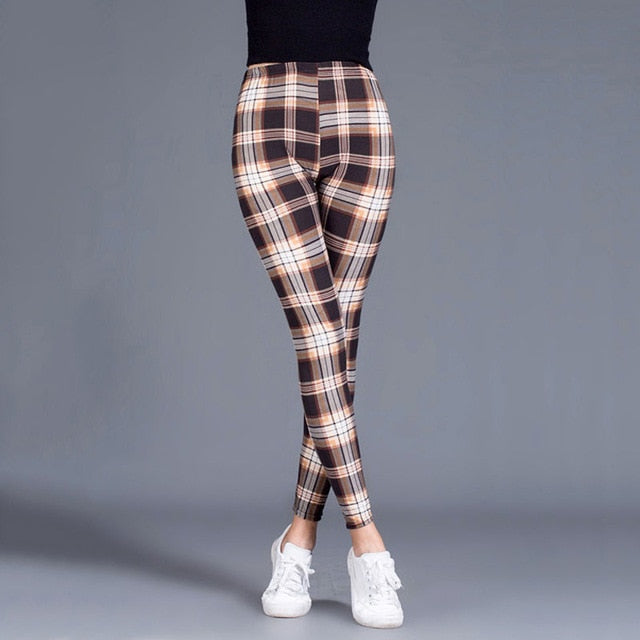 Print Leggings For Women Elastic Design Vintage Leggings