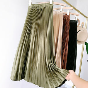 High Waist Pleated Skirt 