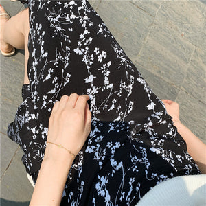 Summer floral skirt mid-length new style lace chiffon Skirt