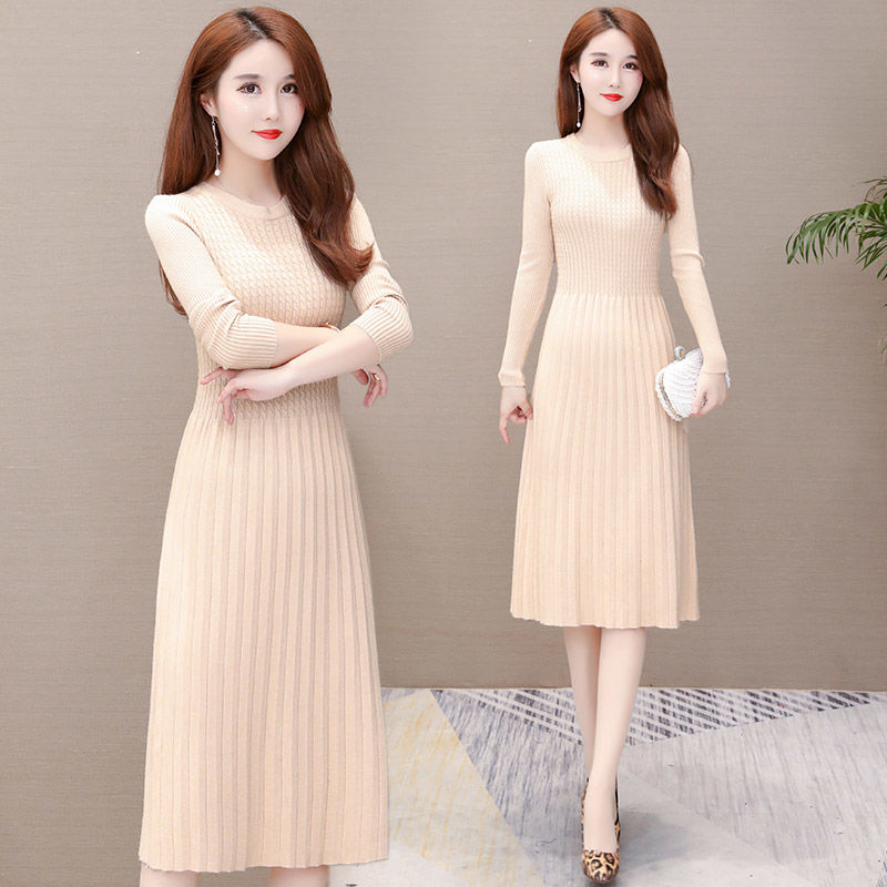New autumn and winter dresses Slim fit matching coats Mid-length 