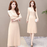 New autumn and winter dresses Slim fit matching coats Mid-length 