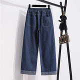  Wide Leg Pants Casual Loose Denim Pants  Spring Summer Straight Jeans Female Trousers