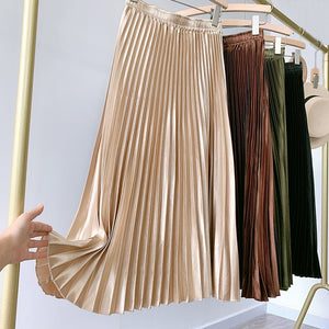 High Waist Pleated Skirt 