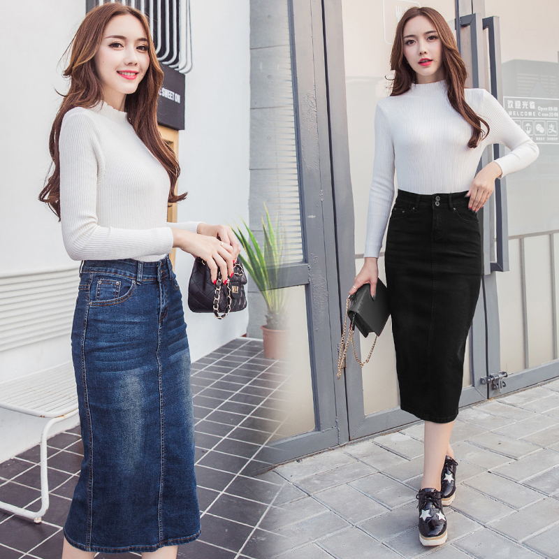 Midi Pencil Skirt Female