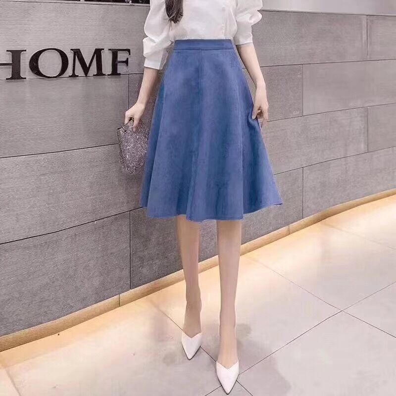  Flare Fashion High Waist Midi Skirt