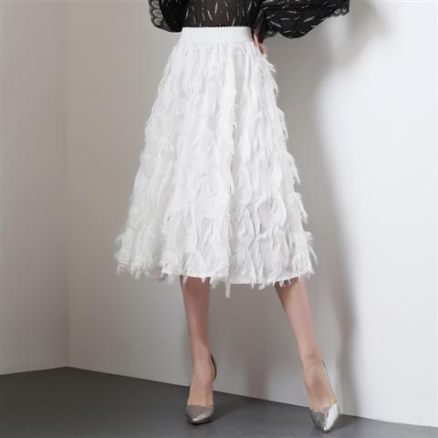  Loose Large Size High Waist A- line Skirt Woman Skirts