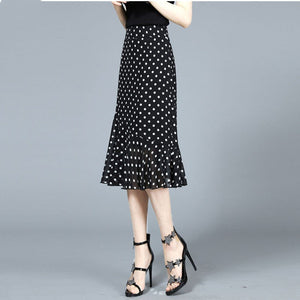 Chiffon Floral Skirt  Summer High Waist  A- line Skirt Woman Skirts