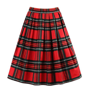  High Waist Cotton Vintage Skirts