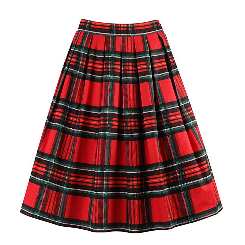  High Waist Cotton Vintage Skirts