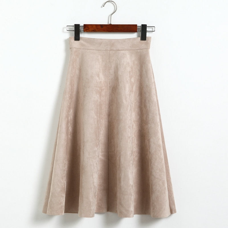  Flare Fashion High Waist Midi Skirt