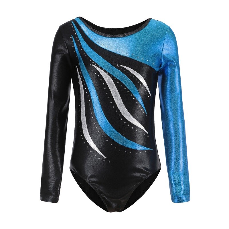 Kids Ballet Gymnastics Suit Long Sleeve Leotards Dance Practice Clothes