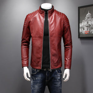  Waterproof  Leather jacket Men