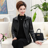  New Fashion Women Spring Autumn  Faux Leather Jackets Lady Motorcycel 