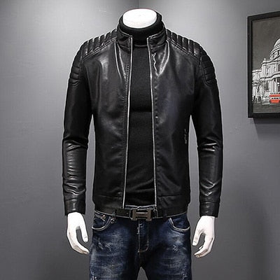  Waterproof  Leather jacket Men