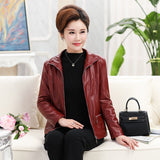  New Fashion Women Spring Autumn  Faux Leather Jackets Lady Motorcycel 