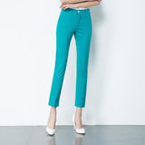 Pencil Pants Women New Midi Waist Basic Cotton Skinny Pant