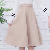  Flare Fashion High Waist Midi Skirt